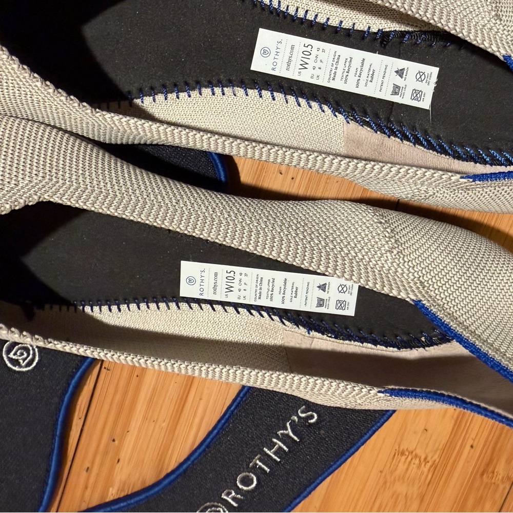 NWOT RETIRED Rothy's The Flat In Flax Birdseye Size 10.5 - Picture 9 of 16